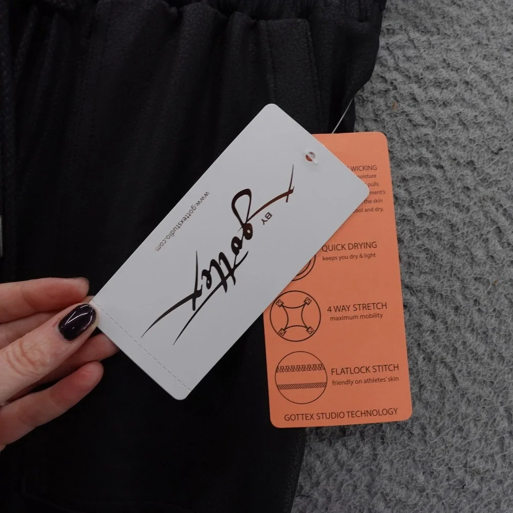 X by Gottex Studio Womens Black Faux Leather Joggers Ankle Zip Pants XS GM8011L - Picture 5 of 13